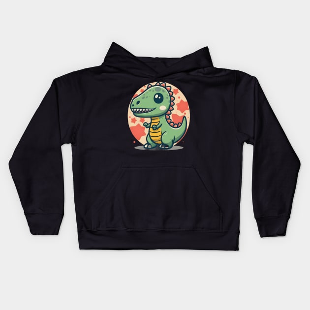 Cute baby trex Kids Hoodie by Spaceboyishere